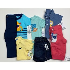 NWT BABY BOY SUMMER BUNDLE,  CARTER, OLD NAVY , LITTLE ME.  SIZE 6-12 MONTHS